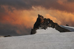 Coucher de soleil sur le glacier du Trient